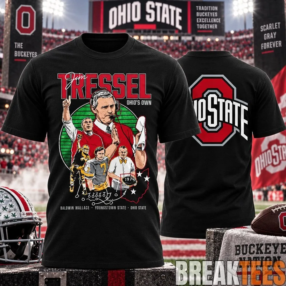 Jim Tressel Ohio State Buckeyes Football Coach Commemorative Graphic T-Shirt 8 Jim Tressel Ohio State Buckeyes Football Coach Commemorative Graphic T-Shirt