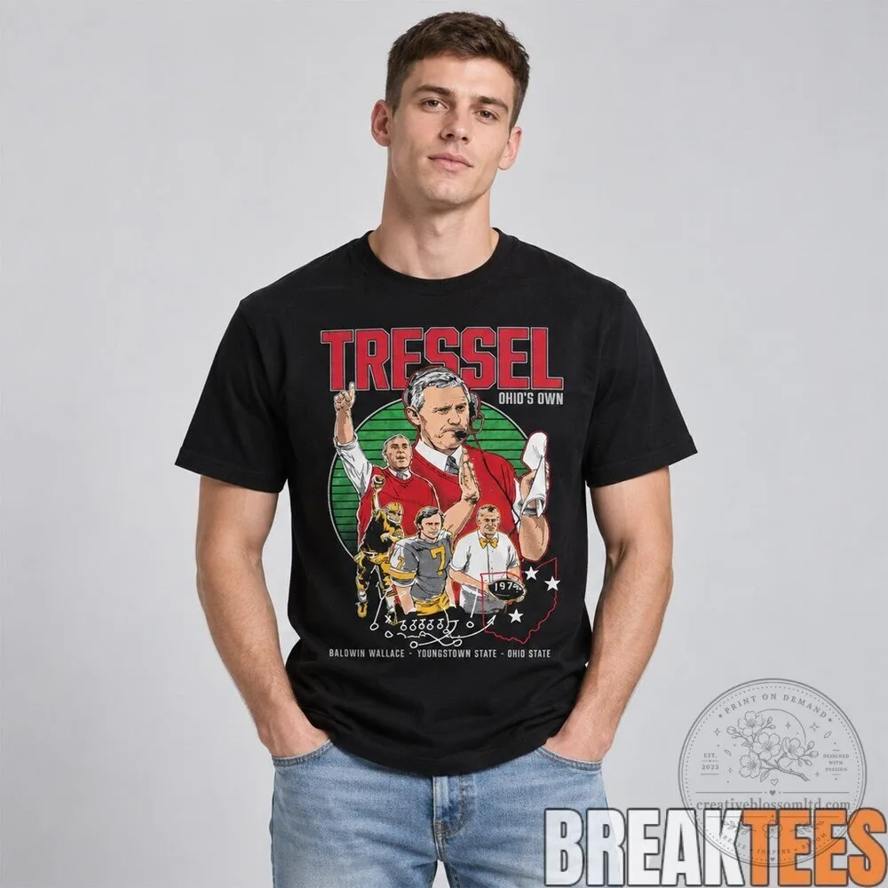 Jim Tressel Ohio State Buckeyes Football Coach Commemorative Graphic T-Shirt 9 Jim Tressel Ohio State Buckeyes Football Coach Commemorative Graphic T-Shirt