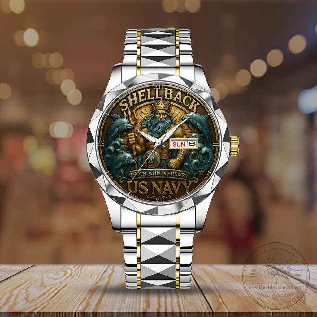 United States Navy 250th Anniversary Shellback Luxury Quartz Watch 10 United States Navy 250th Anniversary Shellback Luxury Quartz Watch