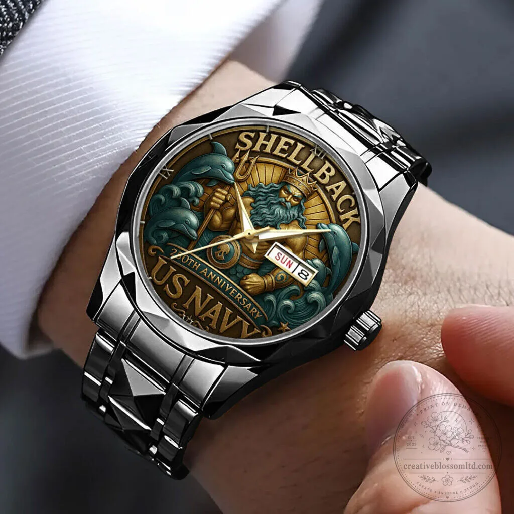 United States Navy 250th Anniversary Shellback Luxury Quartz Watch 11 United States Navy 250th Anniversary Shellback Luxury Quartz Watch