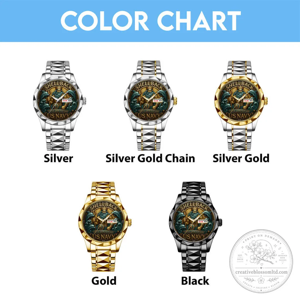 United States Navy 250th Anniversary Shellback Luxury Quartz Watch 12 United States Navy 250th Anniversary Shellback Luxury Quartz Watch