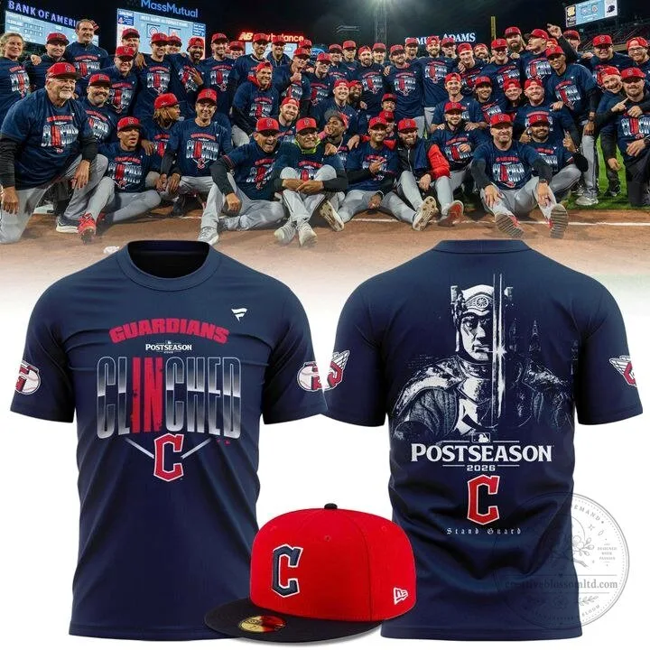 Cleveland Guardians 2026 Postseason Clinched Major League Baseball Graphic T-Shirt