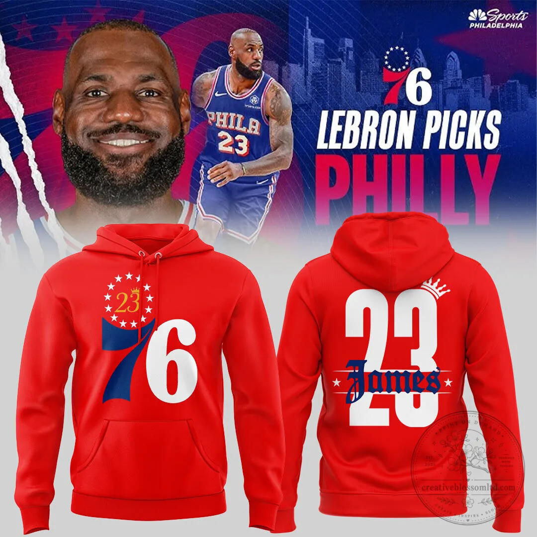 LeBron James Sixers Basketball Fan Hoodie