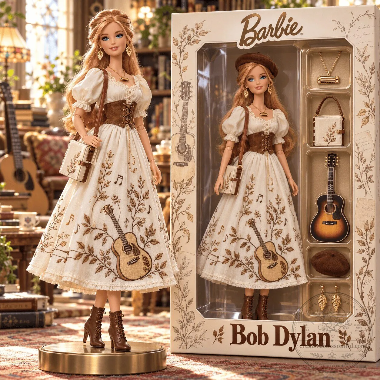 Bob Dylan Barbie Doll Collector Edition with Guitar and Accessories