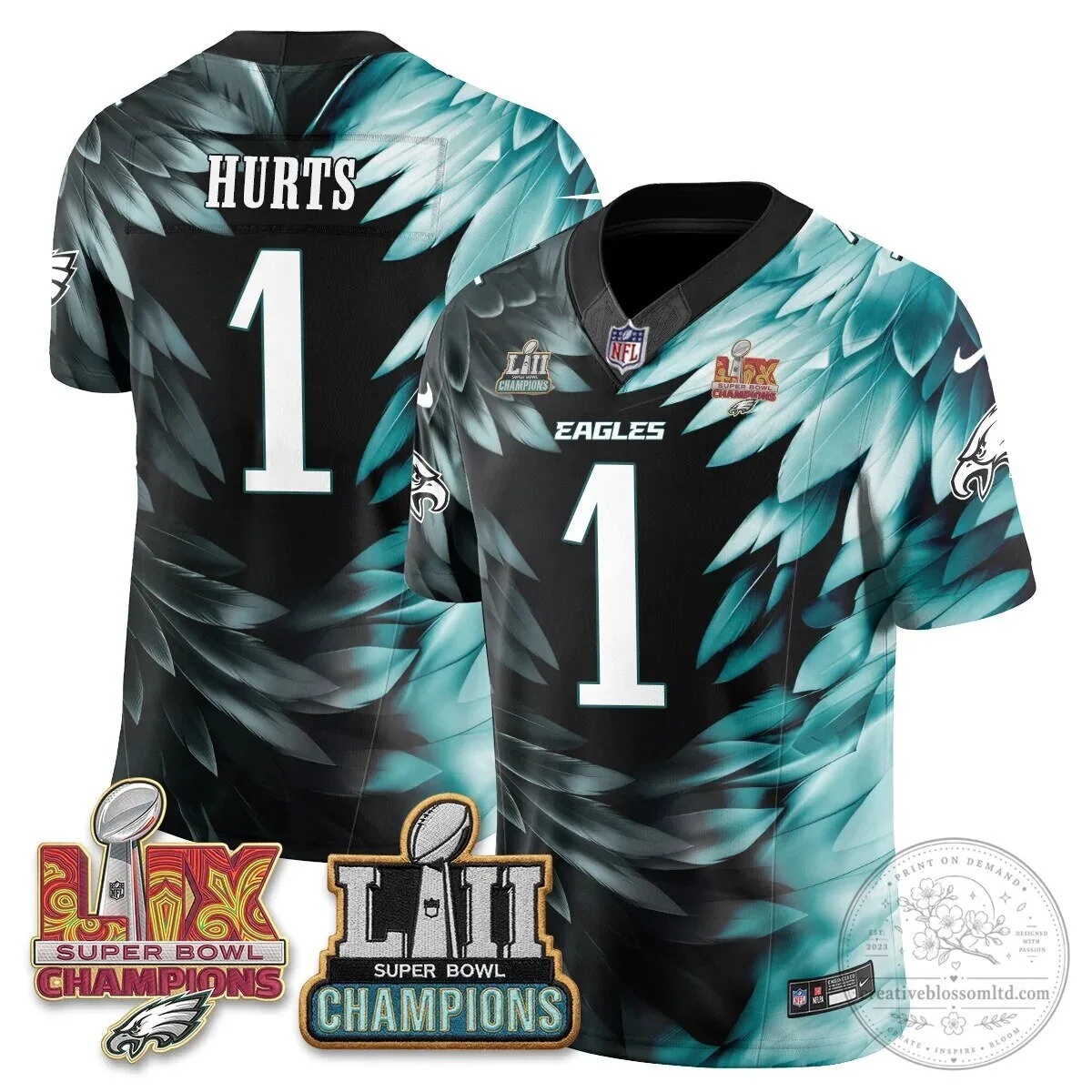 Philly Jalen Hurts Super Bowl Champions Football Jersey