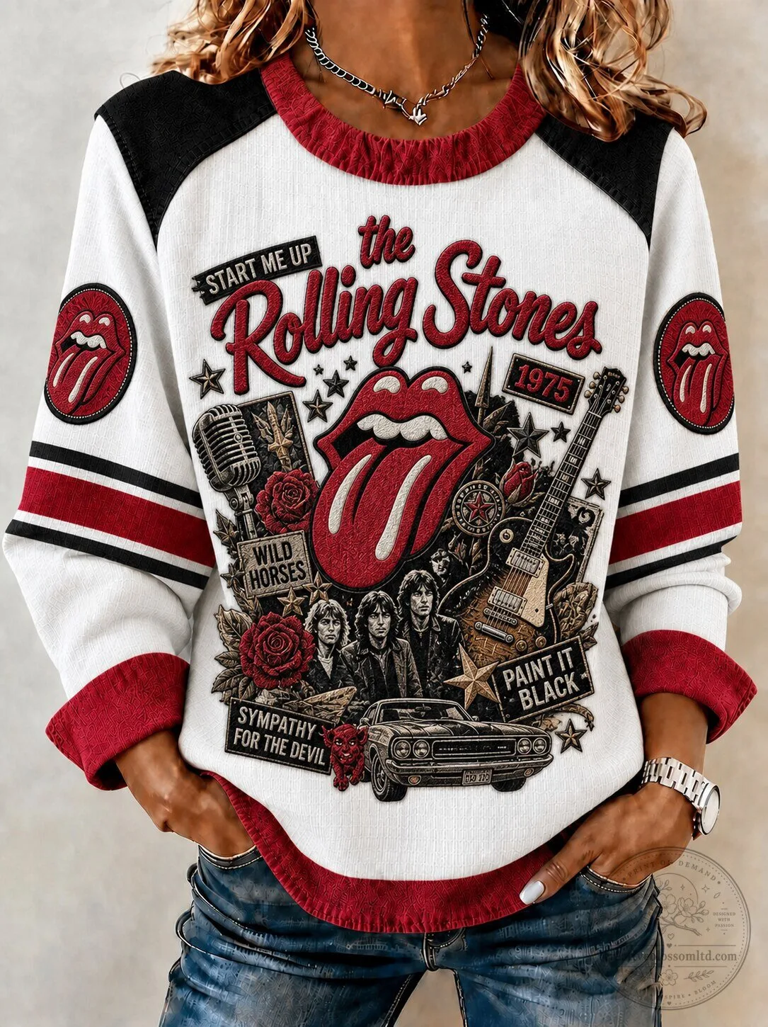 The Rolling Stones Band Music Album Cover Art Long Sleeve Sweatshirt