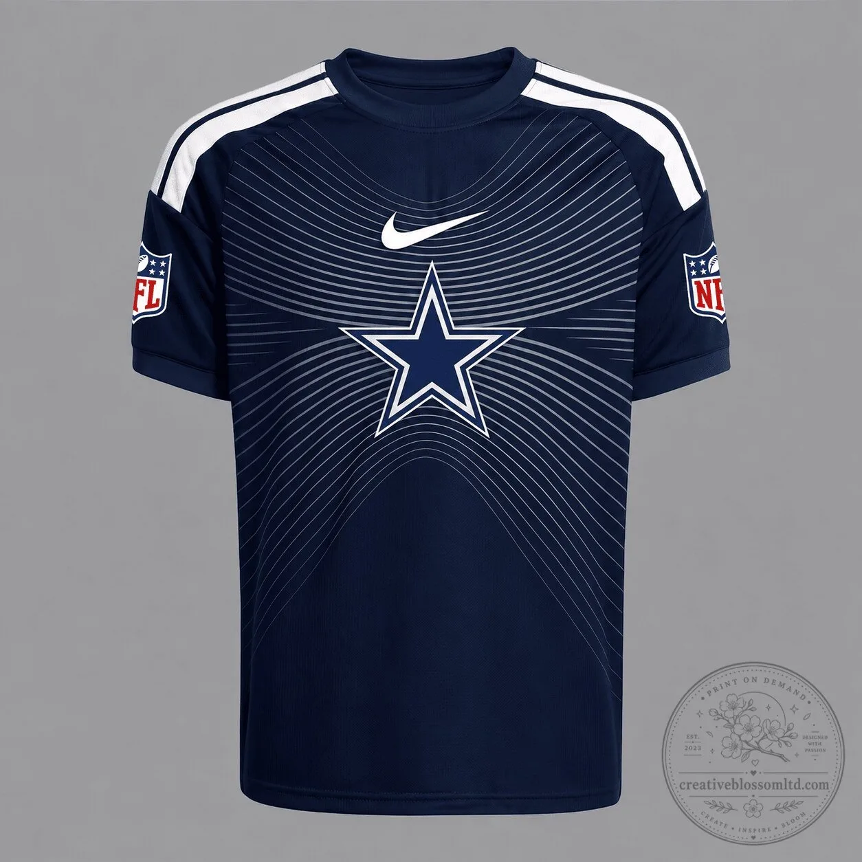 Dallas Cowboys Shirt Nike NFL Game Day Navy Blue Star Logo T-Shirt