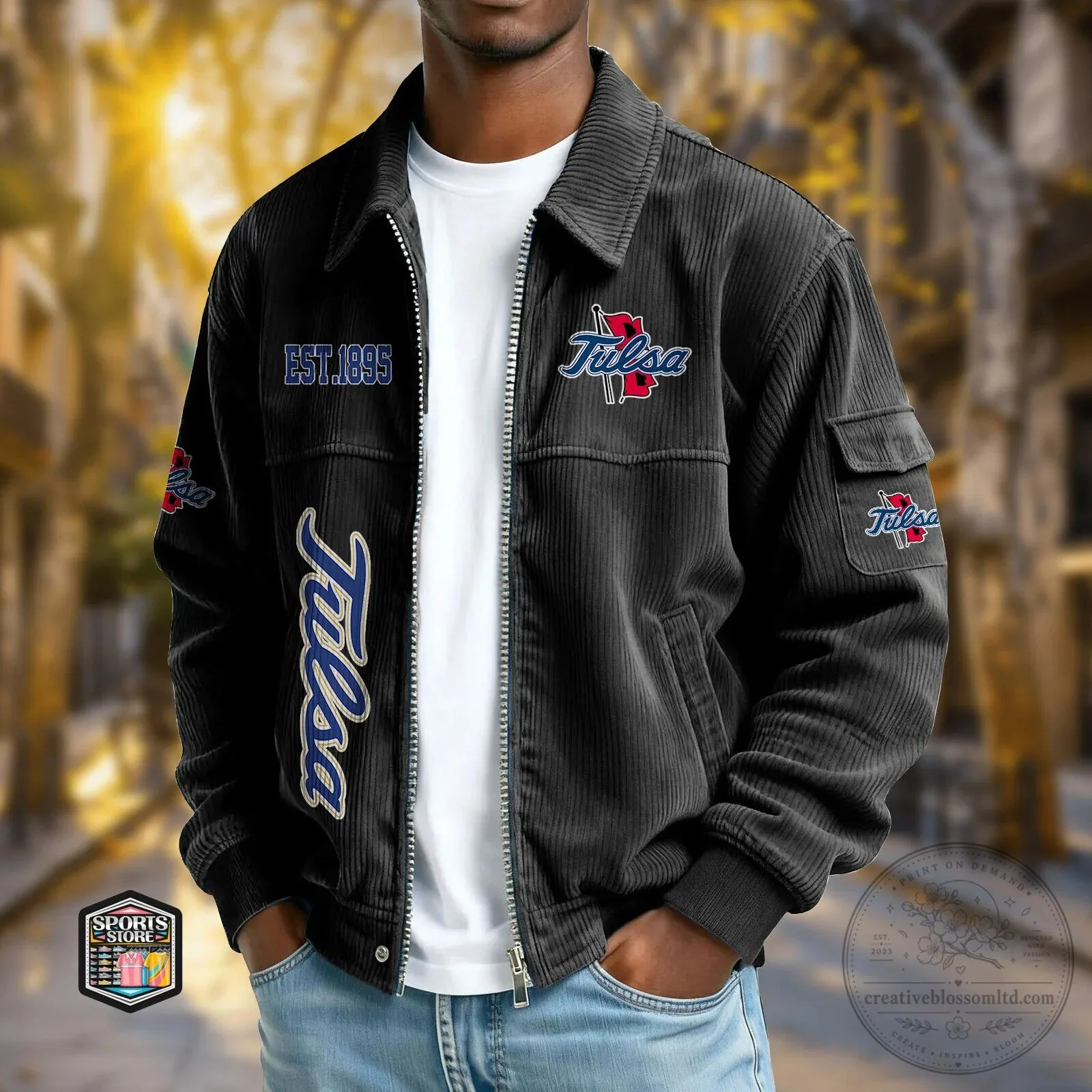 Tulsa Golden Hurricane Established 1895 Corduroy Jacket