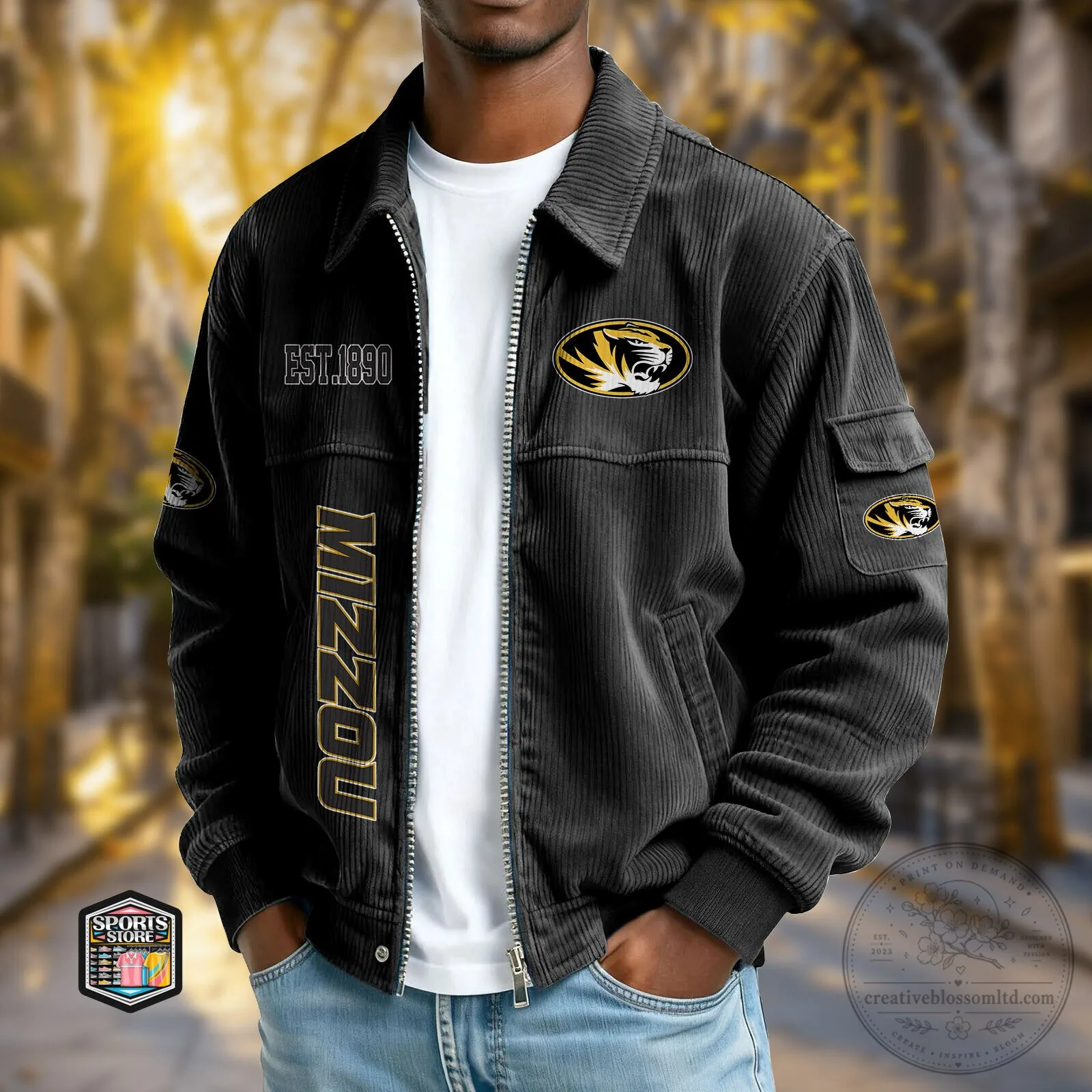 Missouri Tigers Corduroy Jacket Mizzou Est 1890