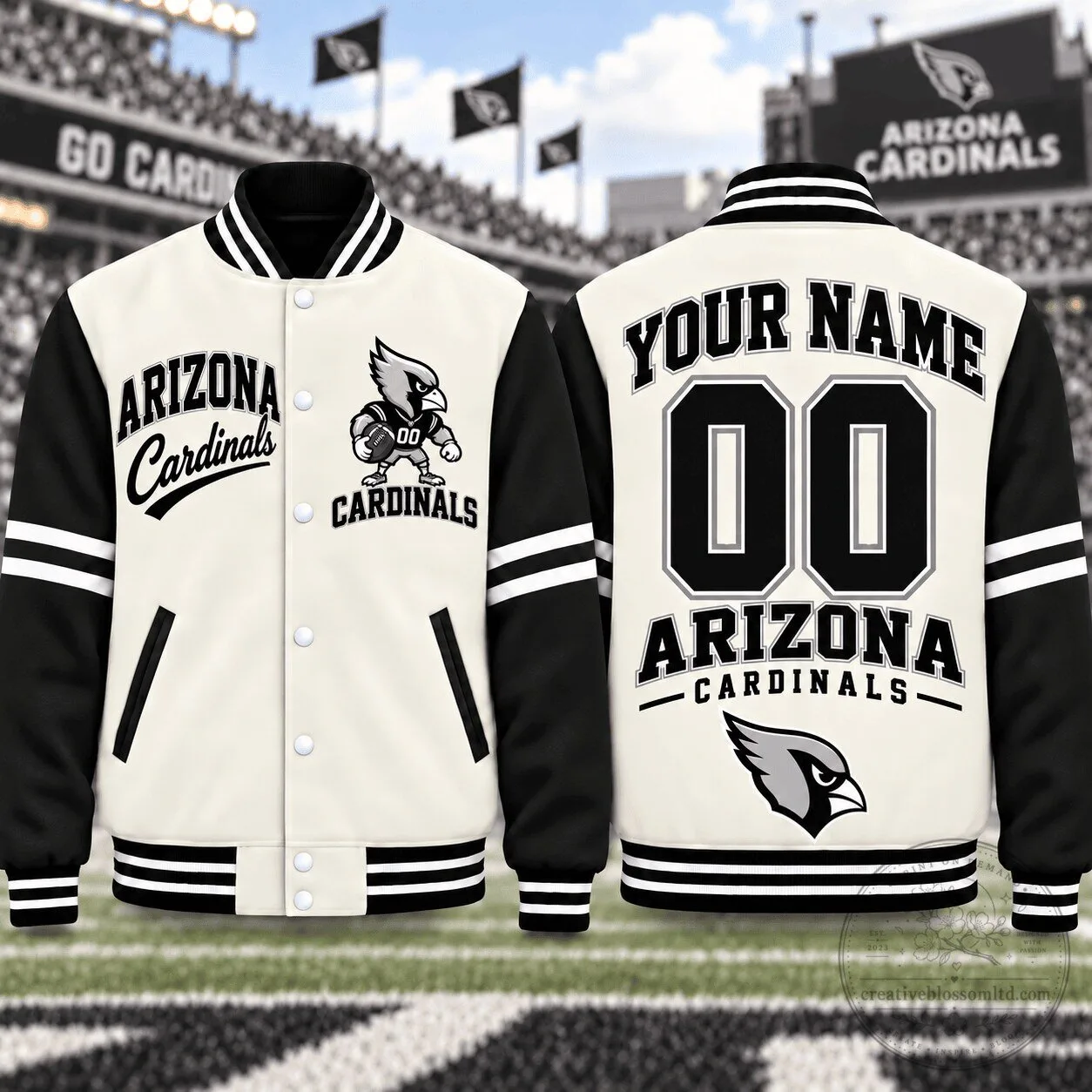 Custom Name & Number Arizona Cardinals Varsity Jacket