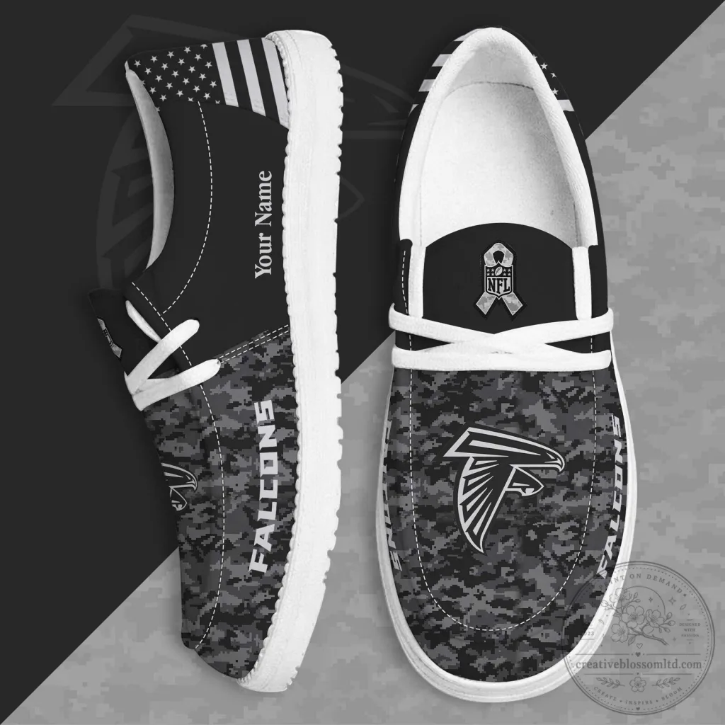 Atlanta Falcons Salute To Service Custom Name Camouflage Shoes Atlanta Falcons Salute To Service Custom Name Camouflage Shoes