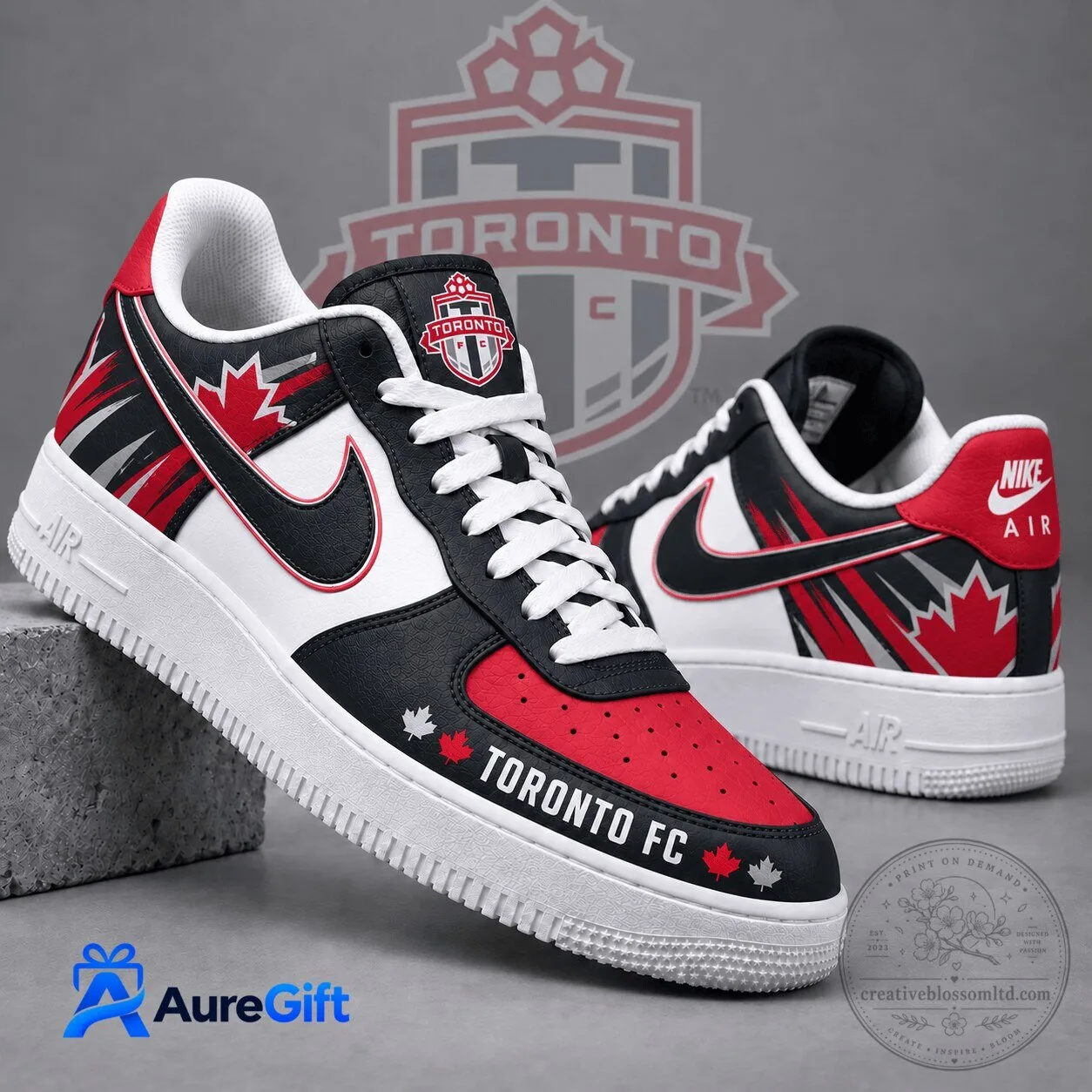 Toronto FC Major League Soccer Christmas Kickoff Nike Air Force One Shoes