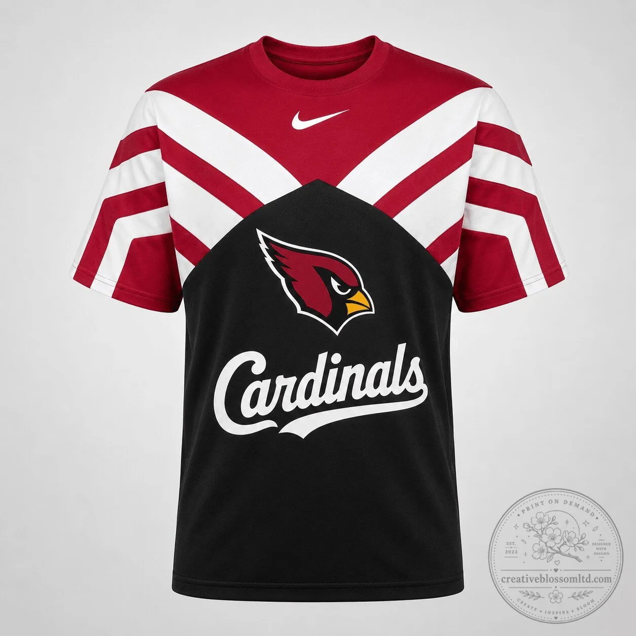 Arizona Cardinals Nike Red Black White Performance Short Sleeve T-Shirt