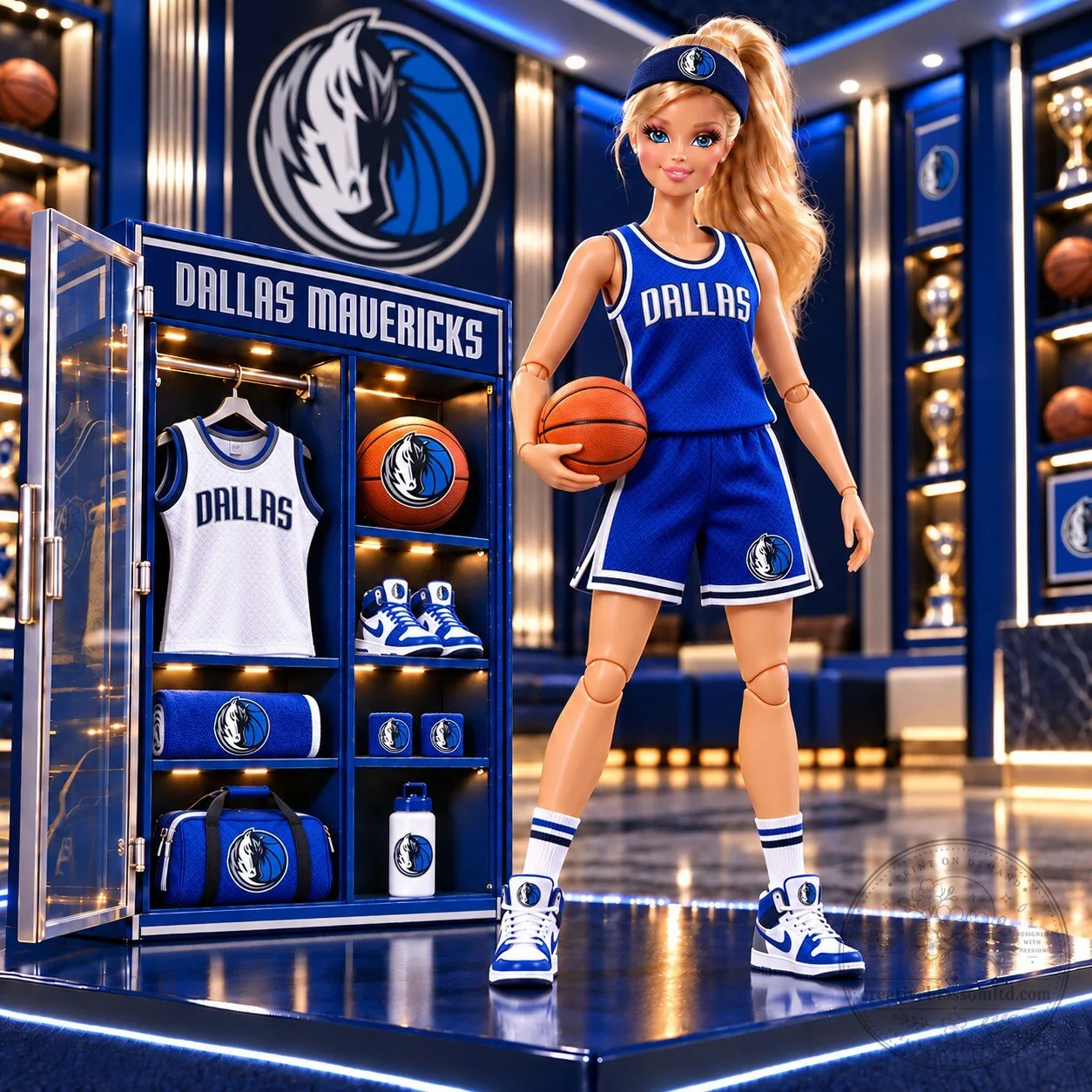 Dallas Mavericks Barbie Doll Collectible Figure
