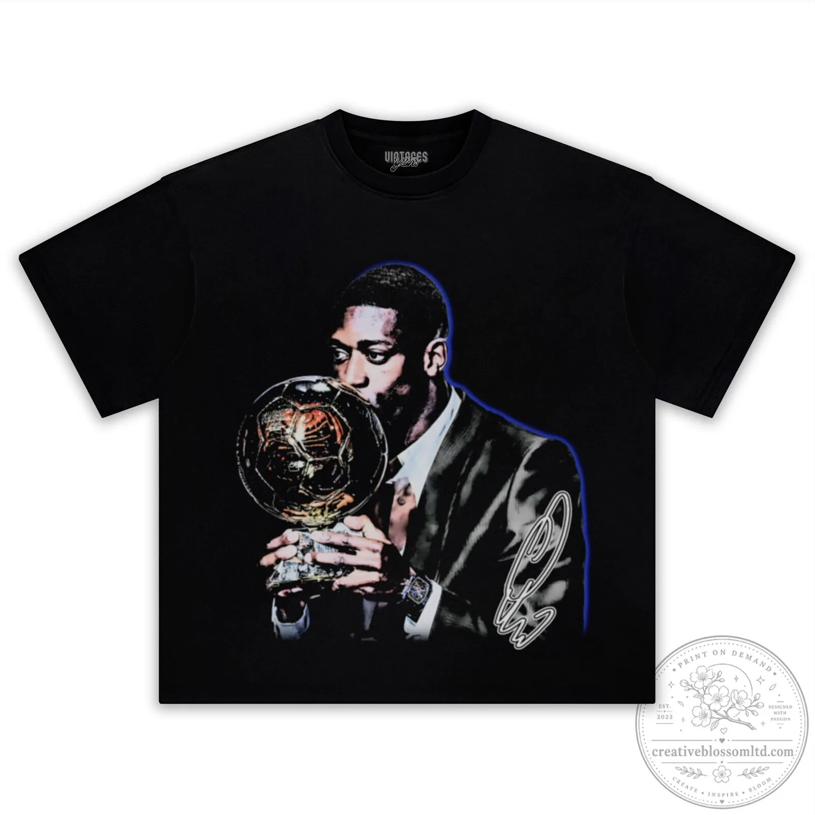 Ousmane Dembele Ballon d'Or Footballer Graphic T-Shirt 1 Ousmane Dembele Ballon d'Or Footballer Graphic T-Shirt