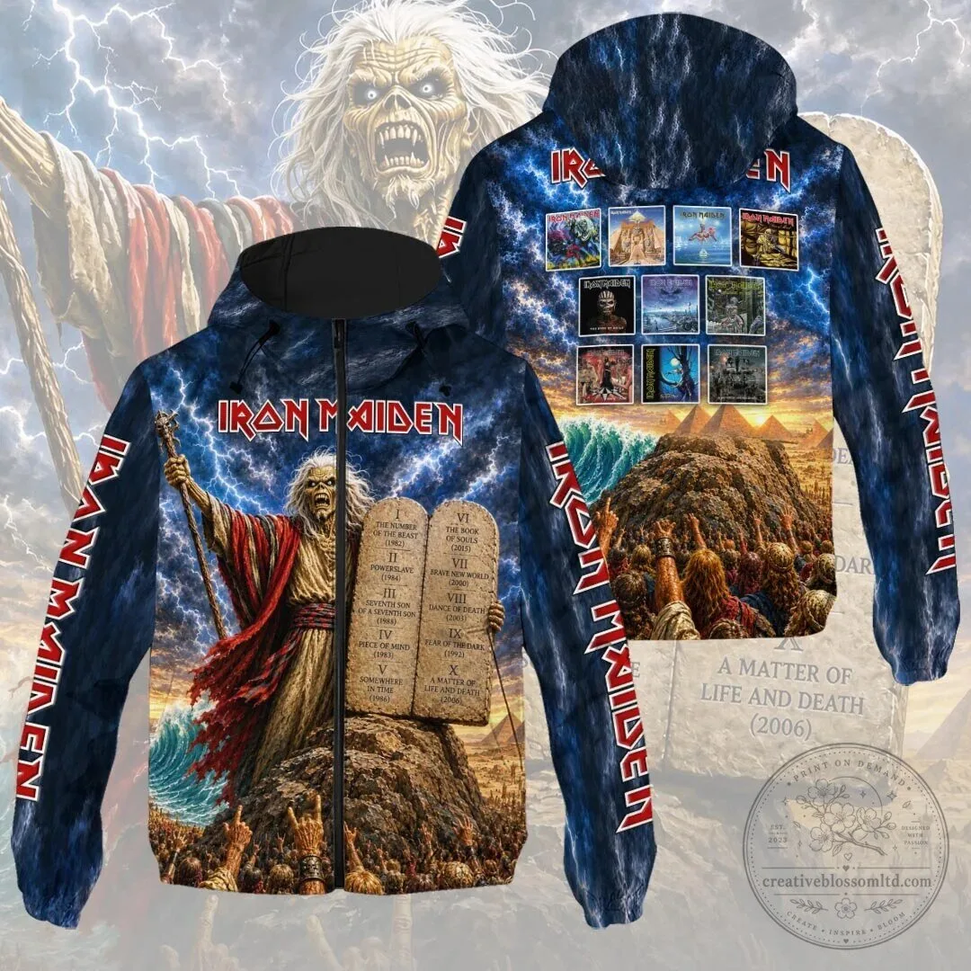 Iron Maiden The Number of the Beast Album Art Windbreaker Jacket