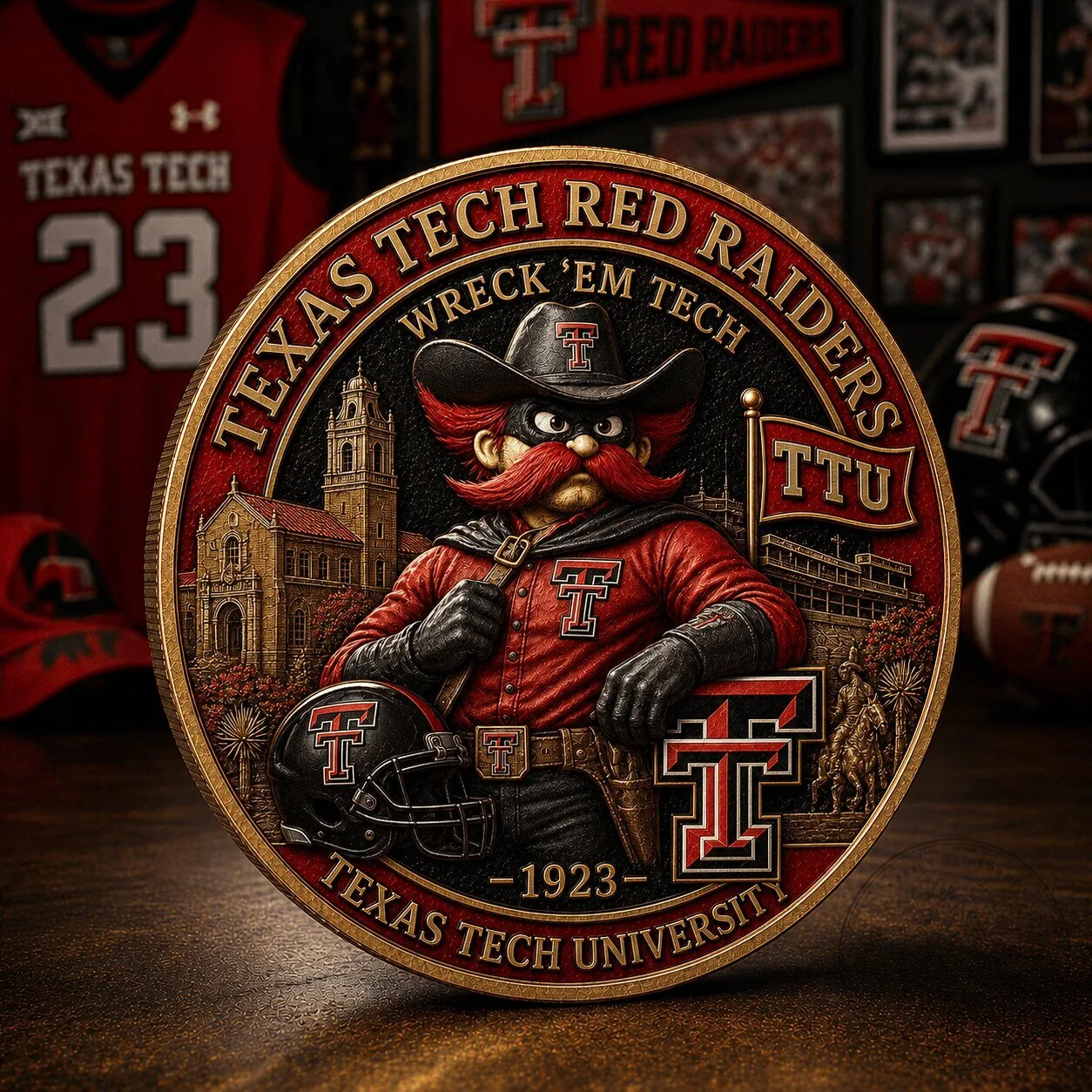 Texas Tech Red Raiders Wreck Em Tech Commemorative Coin