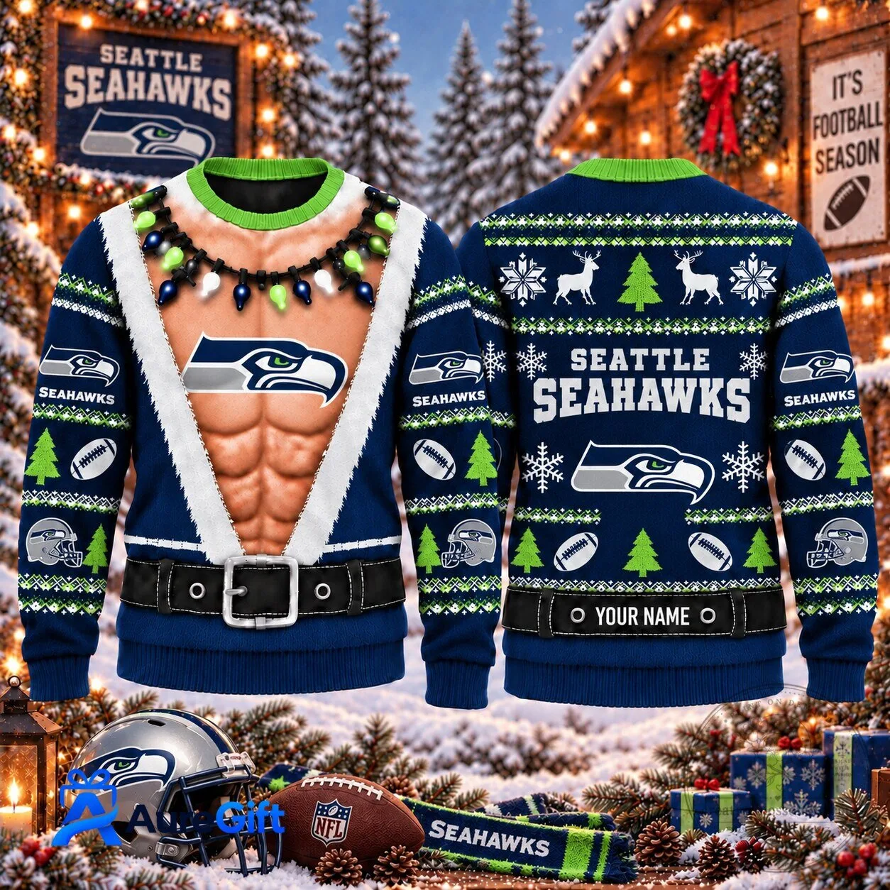 Seattle Seahawks National Football League Christmas Ugly Sweater