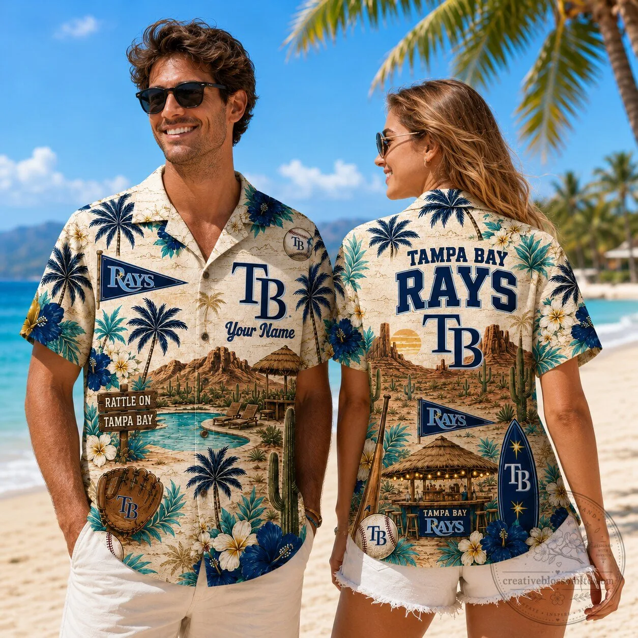 Tampa Bay Rays Baseball Tropical Hawaiian Shirt