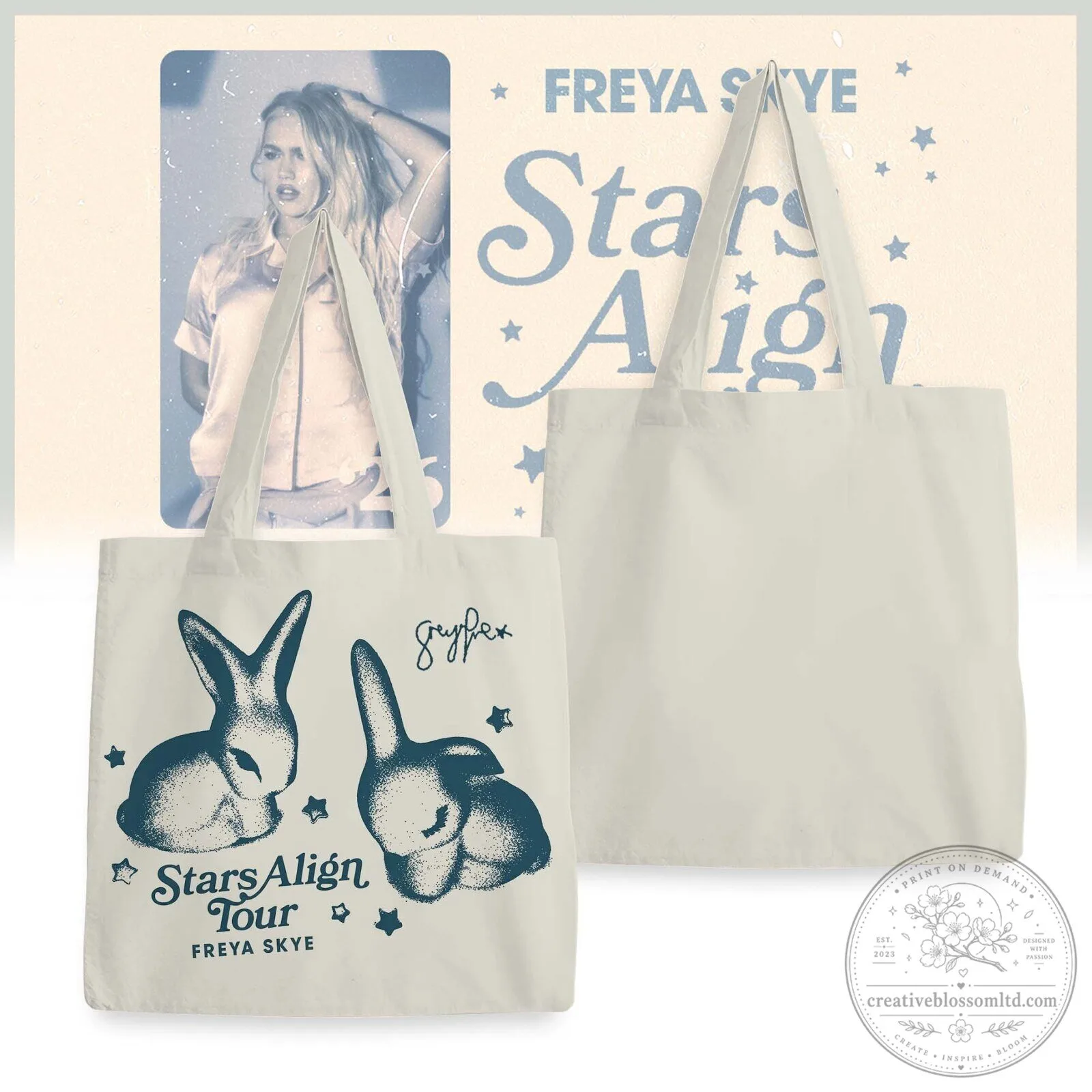 Freya Skye Stars Align Tour Concert Merchandise Tote Bag