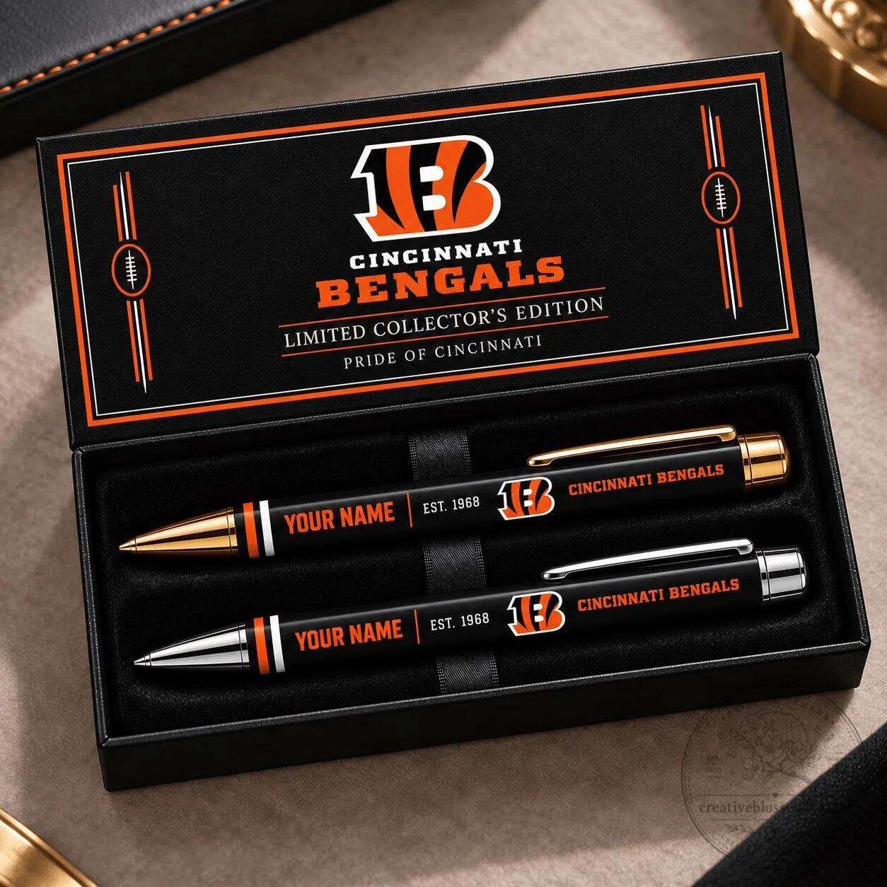 Cincinnati Bengals Personalized Ballpoint Pen Set - Limited Collector's Edition