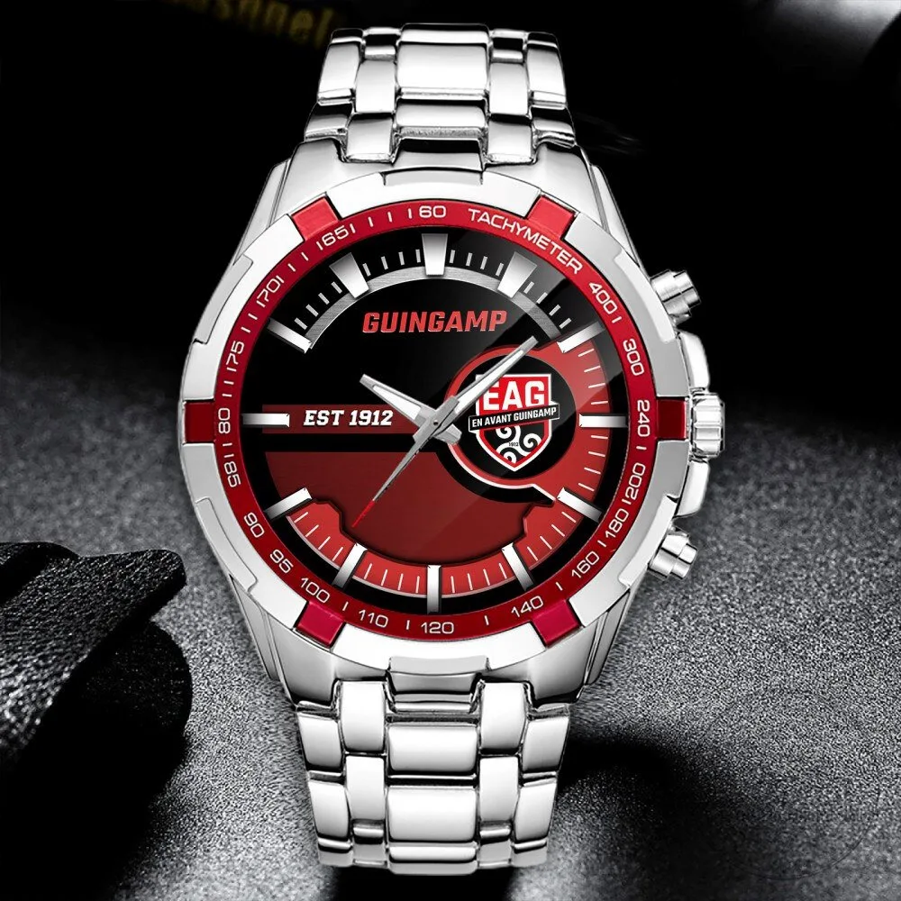 En Avant Guingamp Football Club Stainless Steel Sports Watch