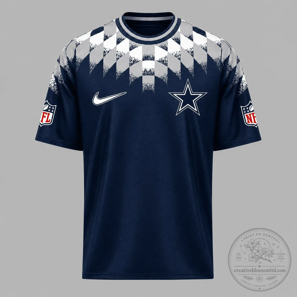 Dallas Cowboys National Football League Premium Athletic Argyle Shoulder Jersey