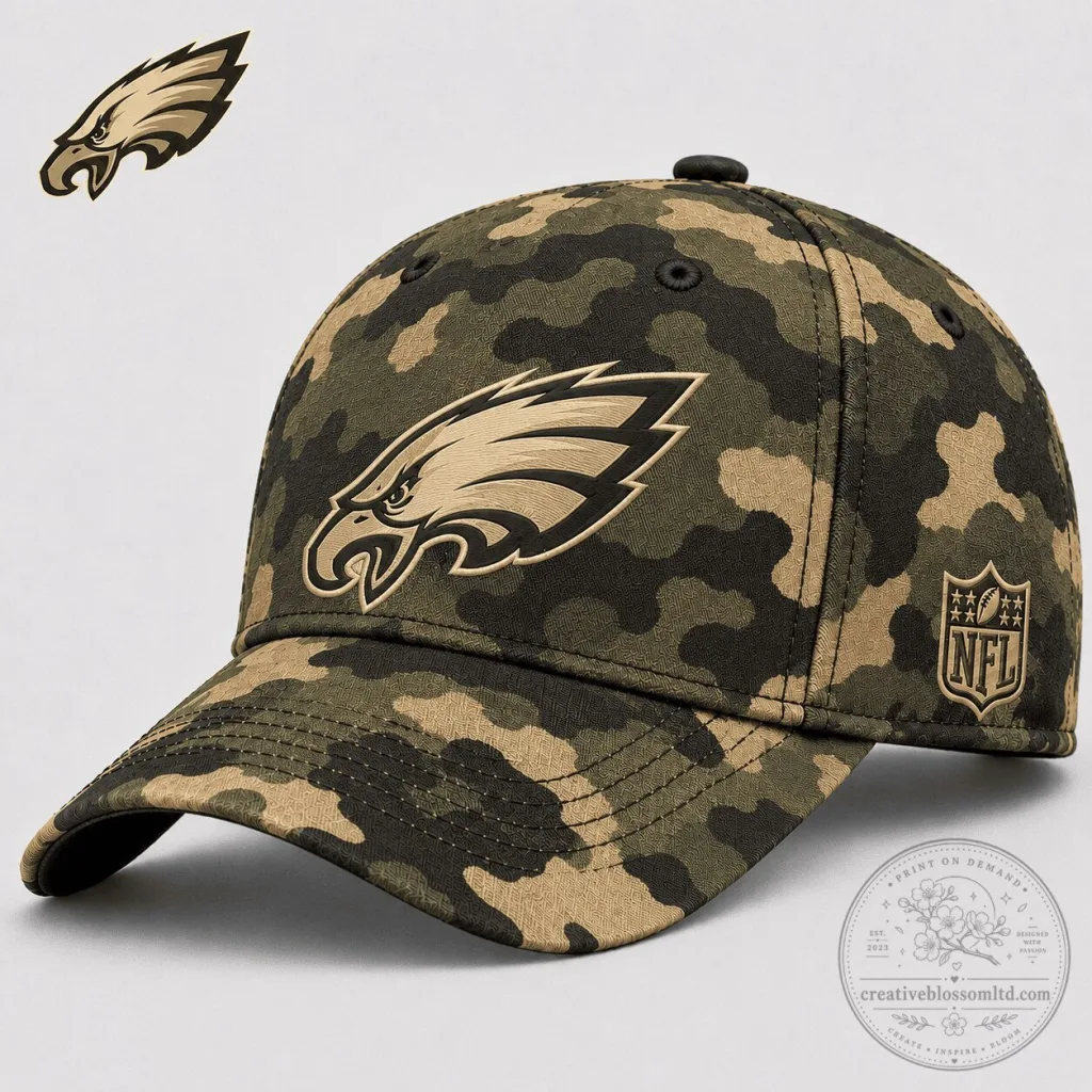 Philadelphia Eagles Military Camouflage National Football League Cap Hat Philadelphia Eagles Military Camouflage National Football League Cap Hat