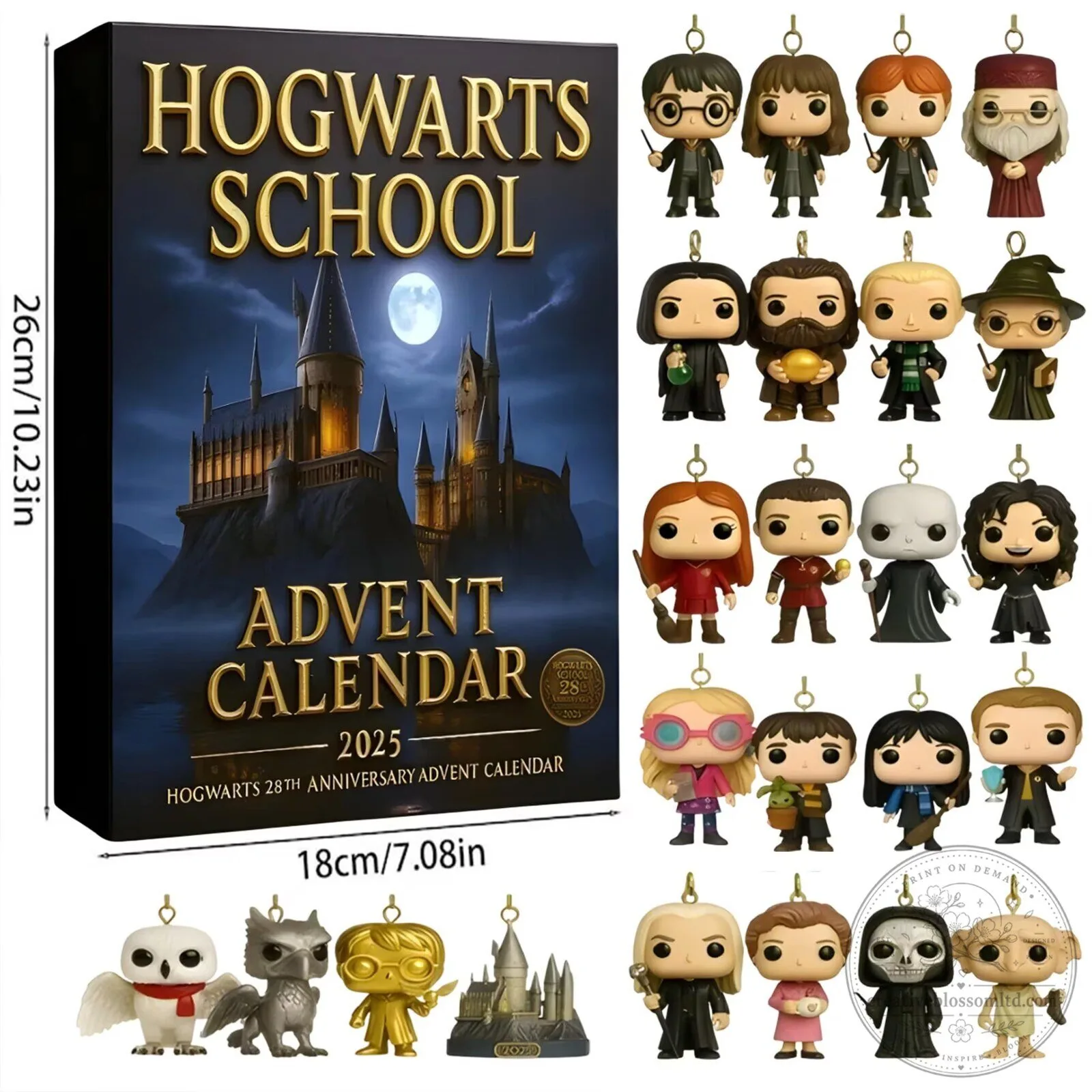 Hogwarts School 2025 Advent Calendar with Harry Potter Character Ornaments 9 Hogwarts School 2025 Advent Calendar with Harry Potter Character Ornaments