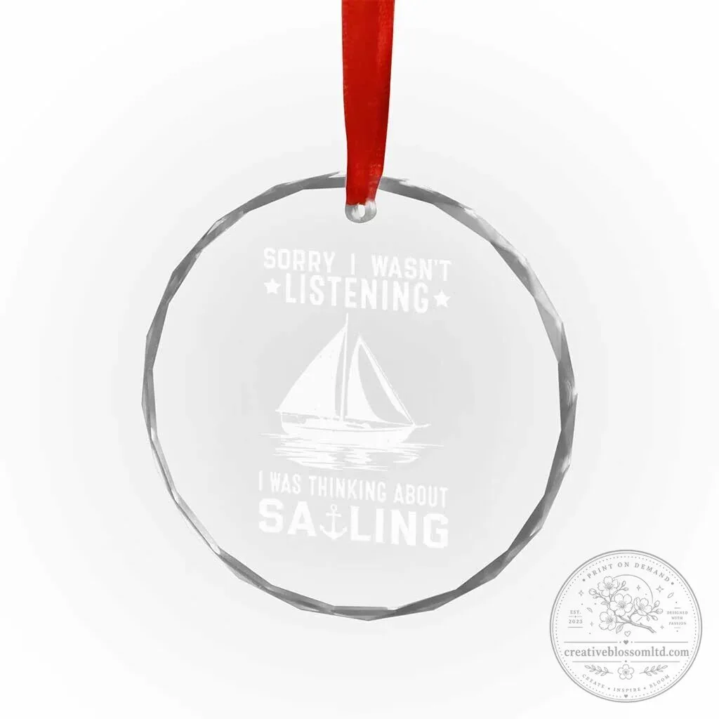 Funny Sailboat Crystal Glass Christmas Ornament Thinking About Sailing Gift 10 Funny Sailboat Crystal Glass Christmas Ornament Thinking About Sailing Gift
