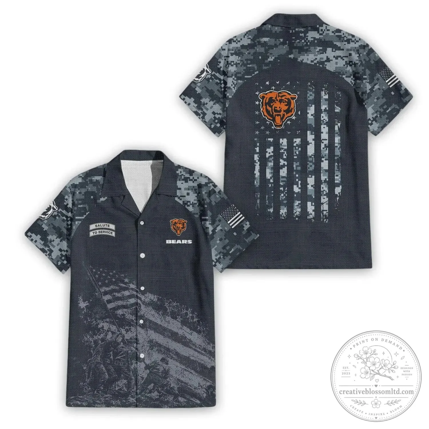 Chicago Bears Salute To Service Military Camouflage Hawaiian Shirt 5 Chicago Bears Salute To Service Military Camouflage Hawaiian Shirt