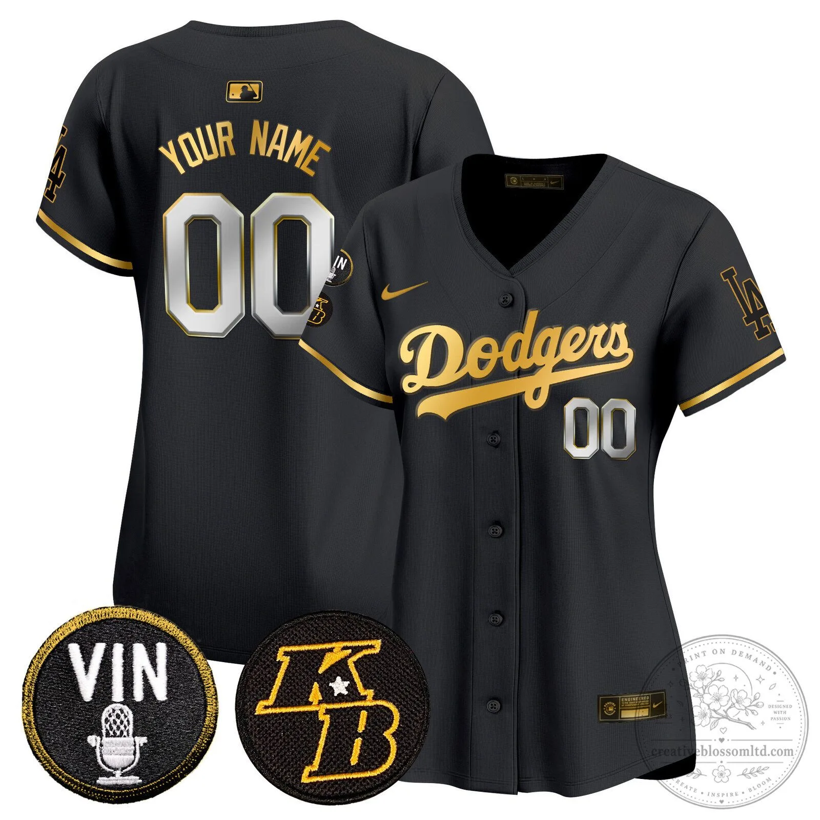 Los Angeles Dodgers Black Gold Trim Vapor Premier Limited Custom Baseball Jersey 21 Los Angeles Dodgers Black Gold Trim Vapor Premier Limited Custom Baseball Jersey