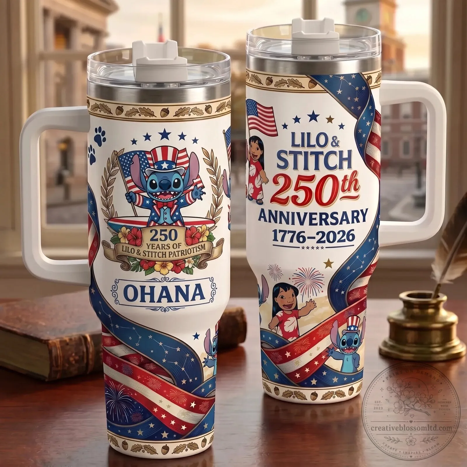 Lilo and Stitch 250th Anniversary Patriotic Ohana 40oz Tumbler