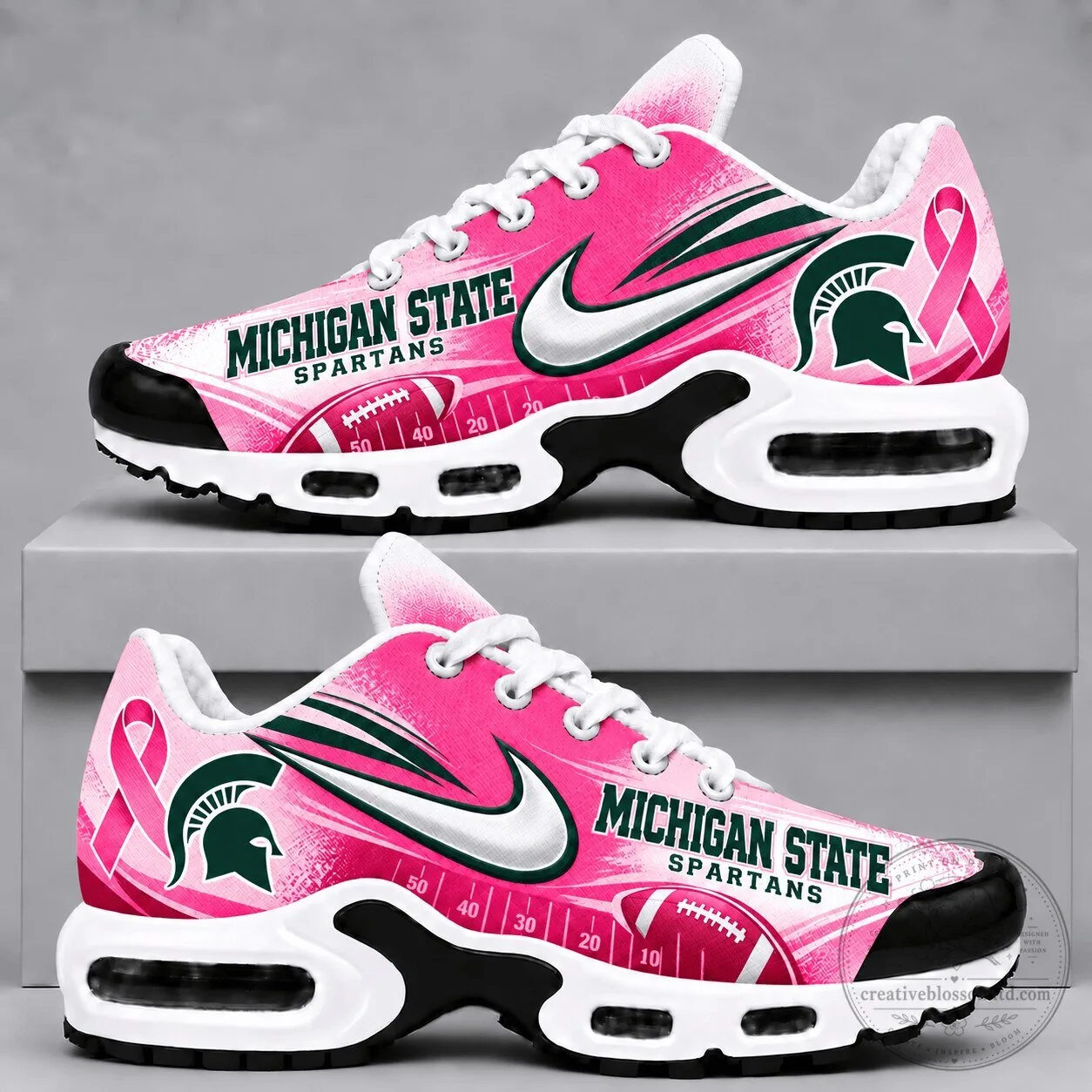 Michigan State Spartans Breast Cancer Awareness Pink Air Max Shoes