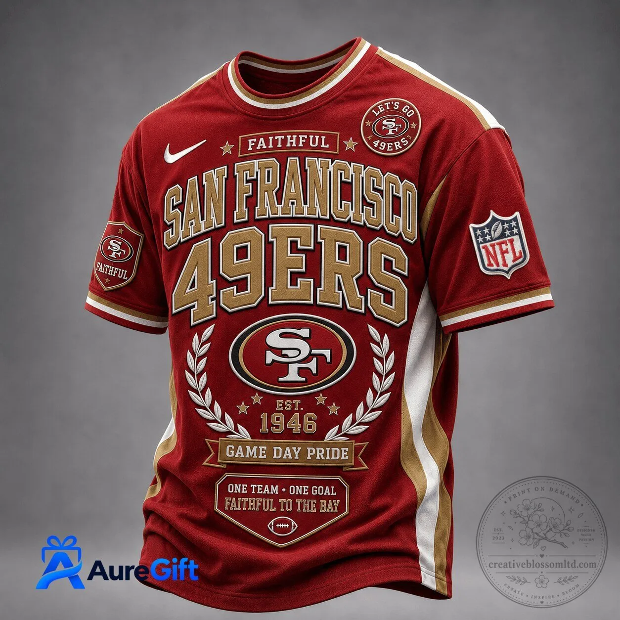 San Francisco 49ers Faithful Game Day Pride Football Fan Jersey