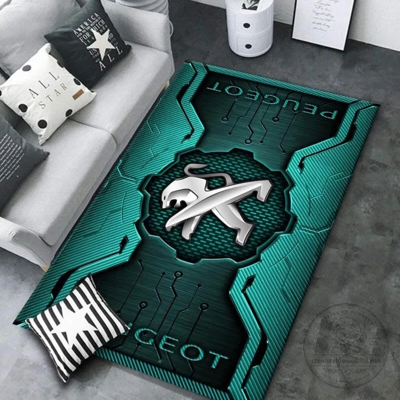 Peugeot Car Logo Red And Black Circuit Board Design Area Rug 14 Peugeot Car Logo Red And Black Circuit Board Design Area Rug