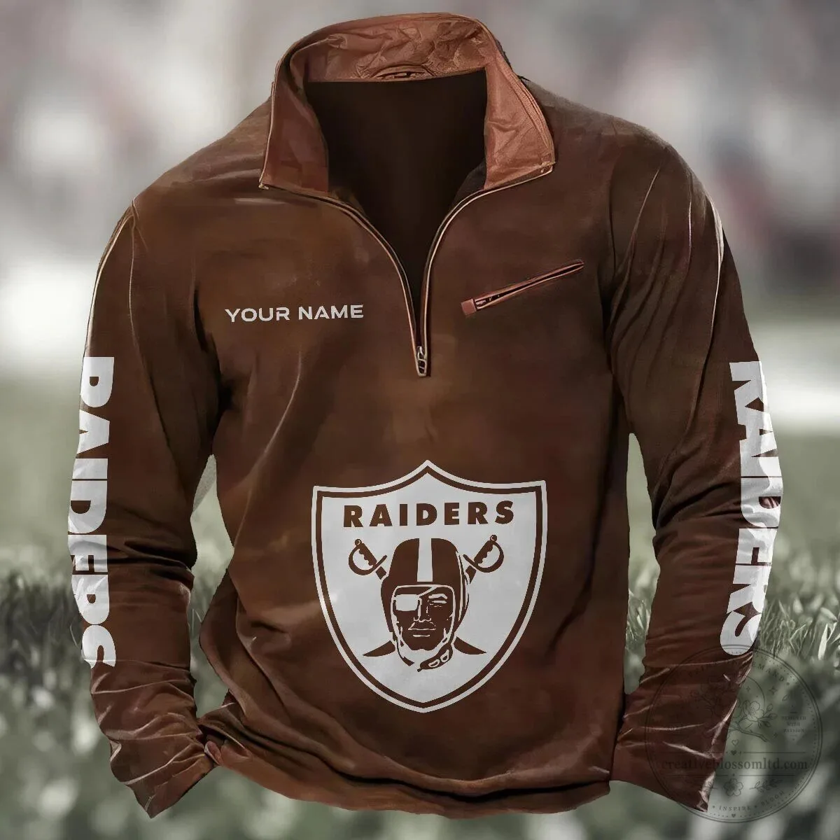 Las Vegas Raiders Quarter-Zip Pullover Sweatshirt