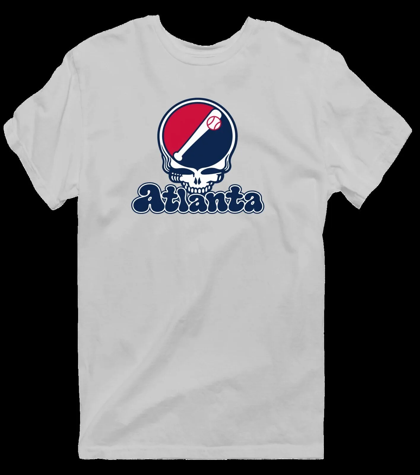 Atlanta Baseball Stealie Grateful Dead Fan Art Graphic T-Shirt