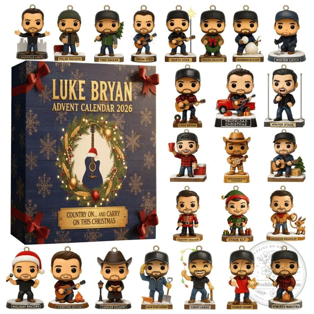 Luke Bryan 2026 Christmas Advent Calendar with 24 Collectible Ornaments