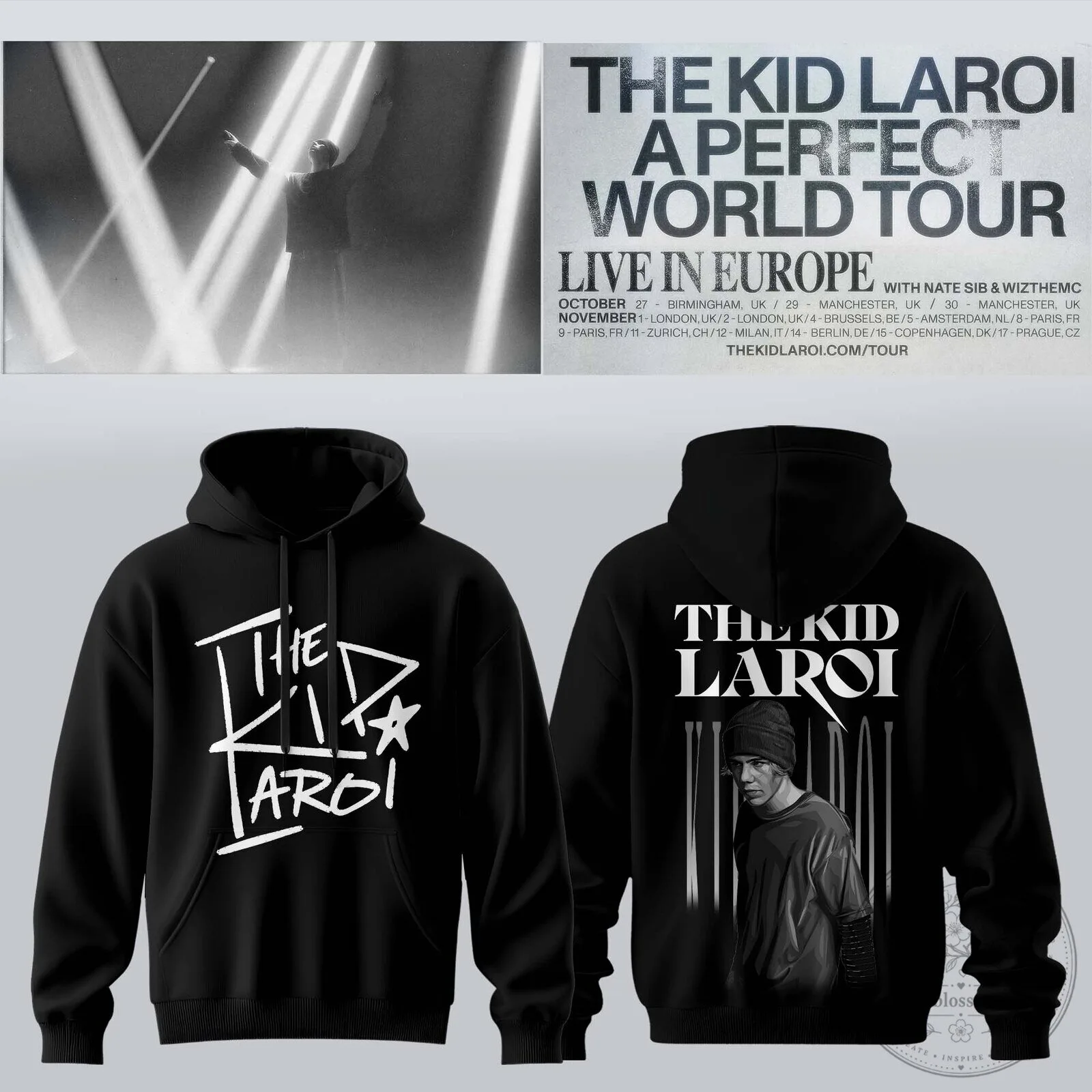 The Kid Laroi A Perfect World Tour Live in Europe Black Hoodie