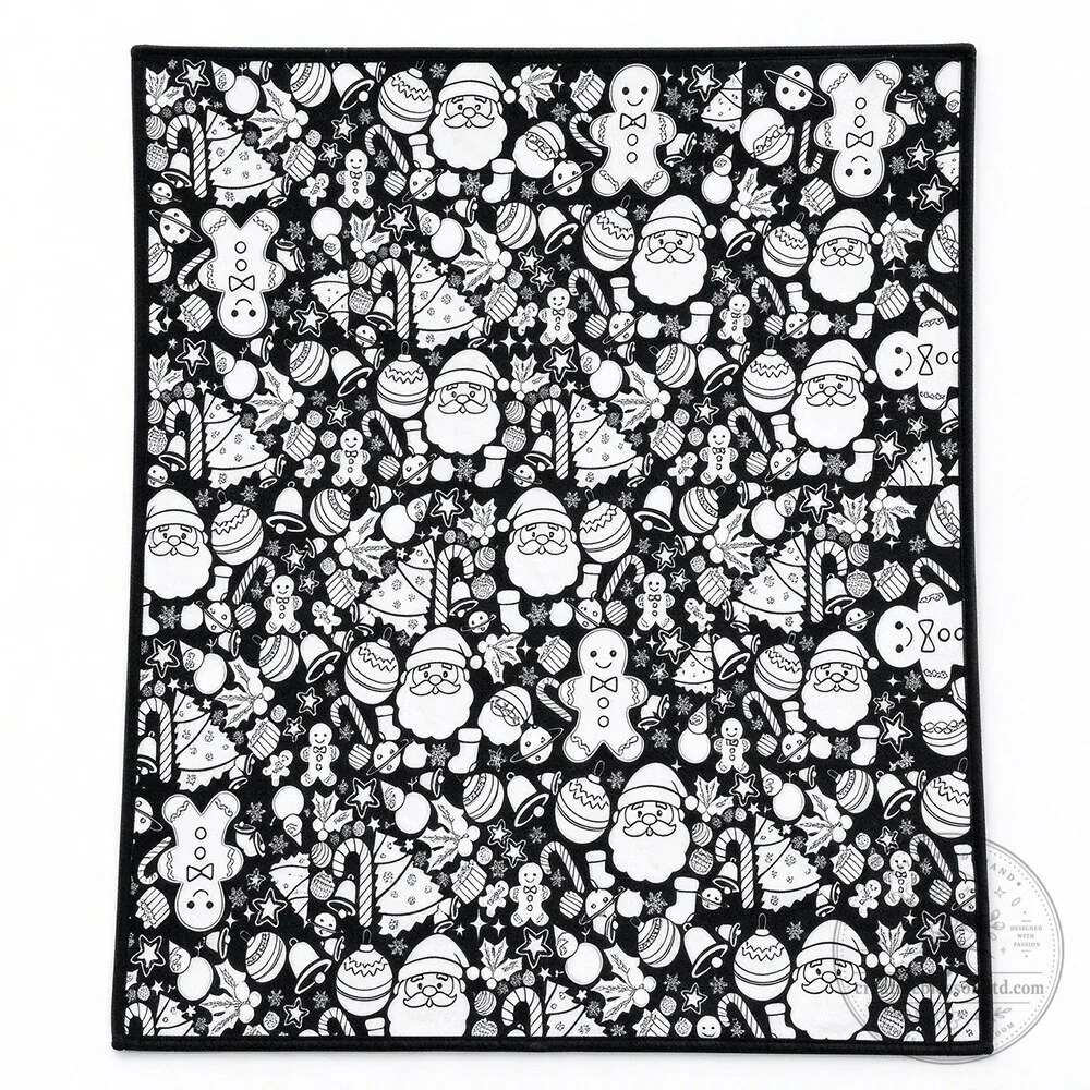 Christmas Winter Village Scene Coloring Activity Blanket for Kids 25 Christmas Winter Village Scene Coloring Activity Blanket for Kids