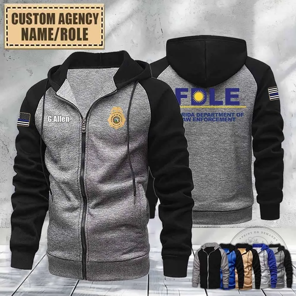 Florida Department of Law Enforcement Custom Name Full Zip Hoodie
