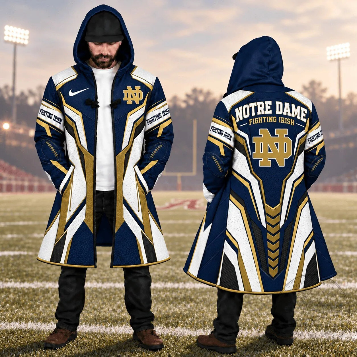 Notre Dame Fighting Irish Football Team Sport Fan Cloak Jacket