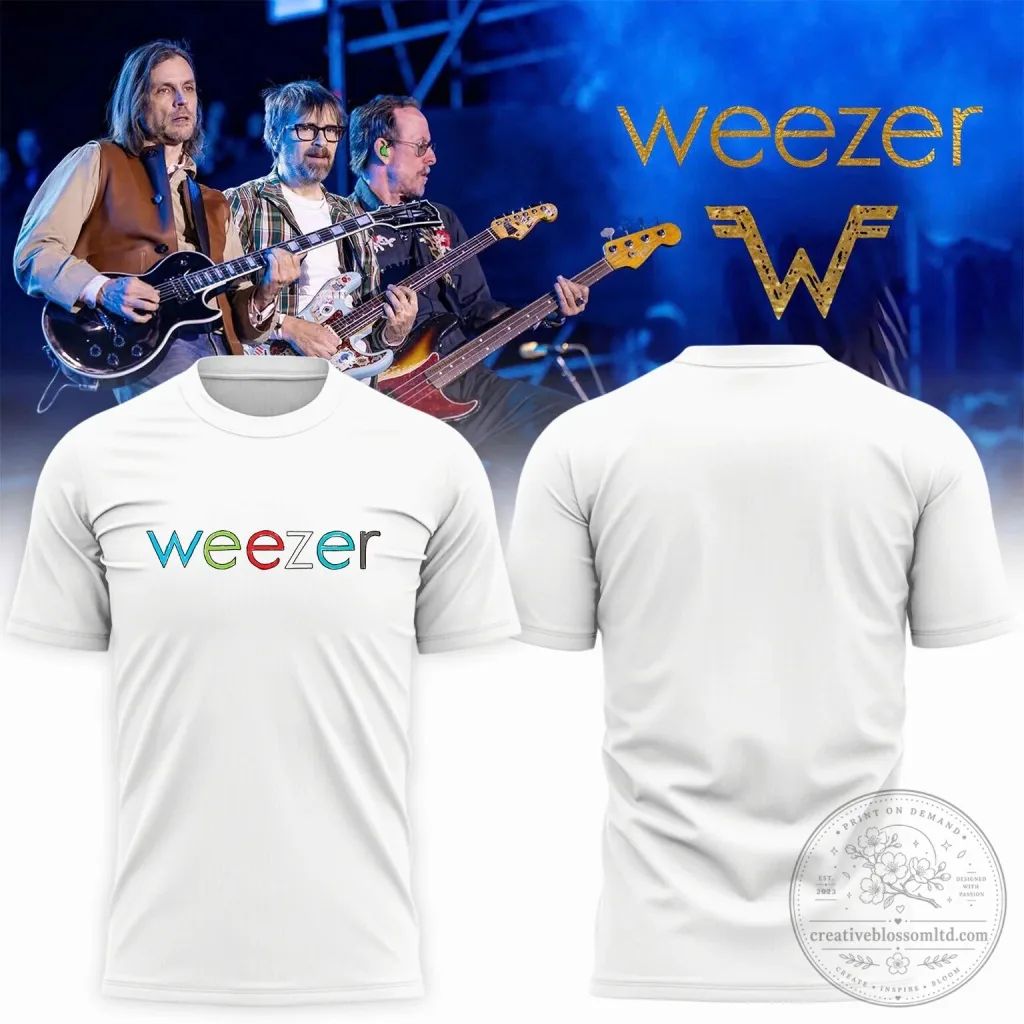 Weezer Band Logo Music Concert Tour Fan Apparel T-Shirt Weezer Band Logo Music Concert Tour Fan Apparel T-Shirt