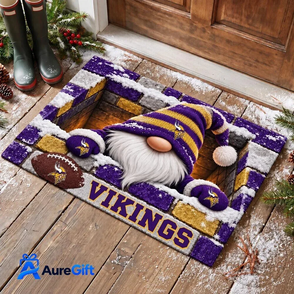 Minnesota Vikings Football Team Gnome Personalized Welcome Doormat 8 Minnesota Vikings Football Team Gnome Personalized Welcome Doormat