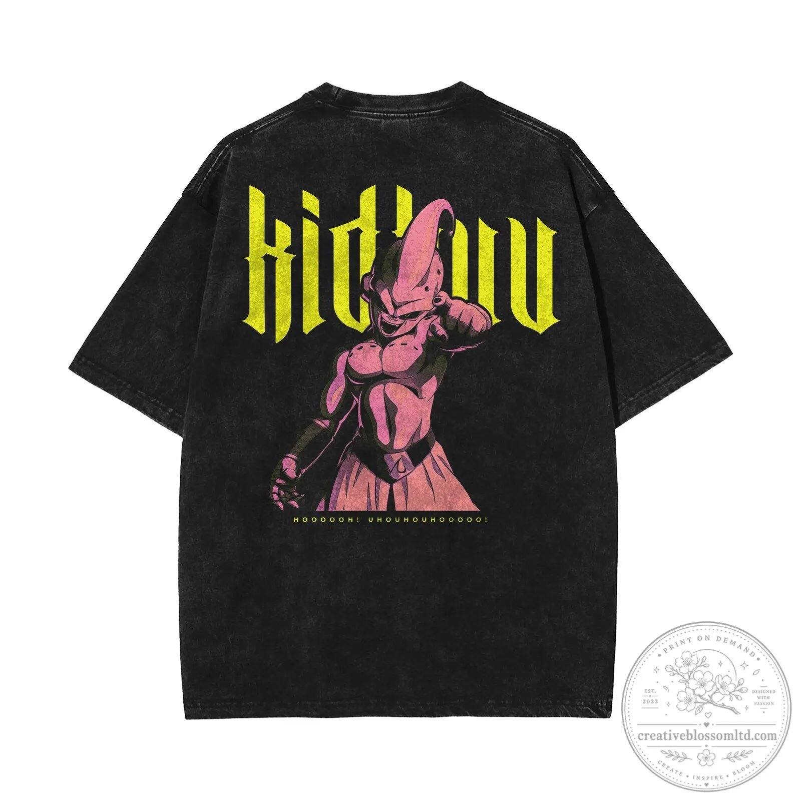 Kid Buu Dragon Ball Z Anime Manga Character Vintage Washed T-Shirt