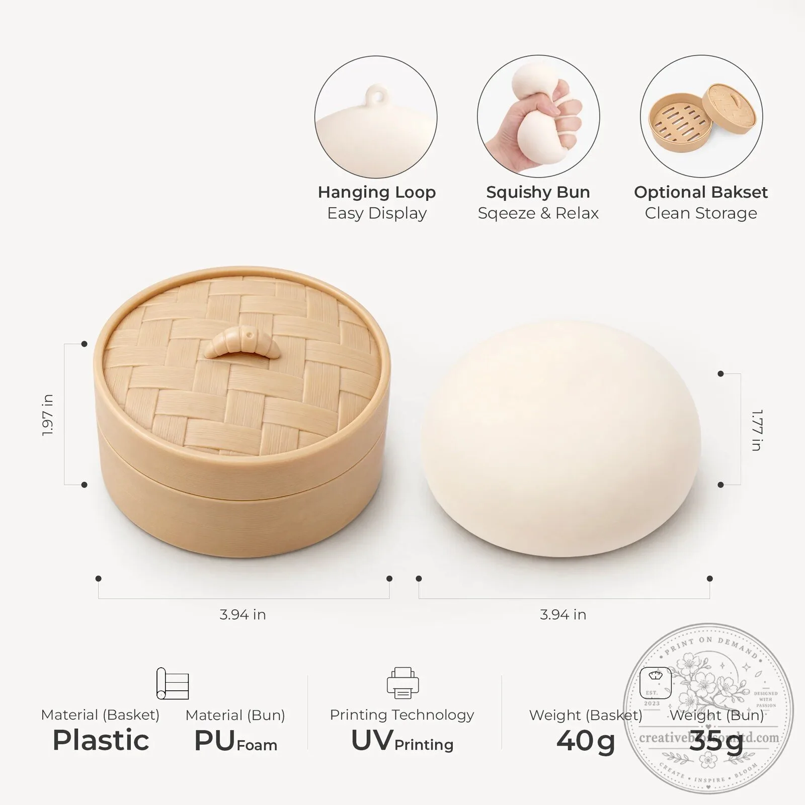 Personalized Steamed Bun Squishy Toy for Kids, Custom Stress Relief Gift 11 Personalized Steamed Bun Squishy Toy for Kids, Custom Stress Relief Gift