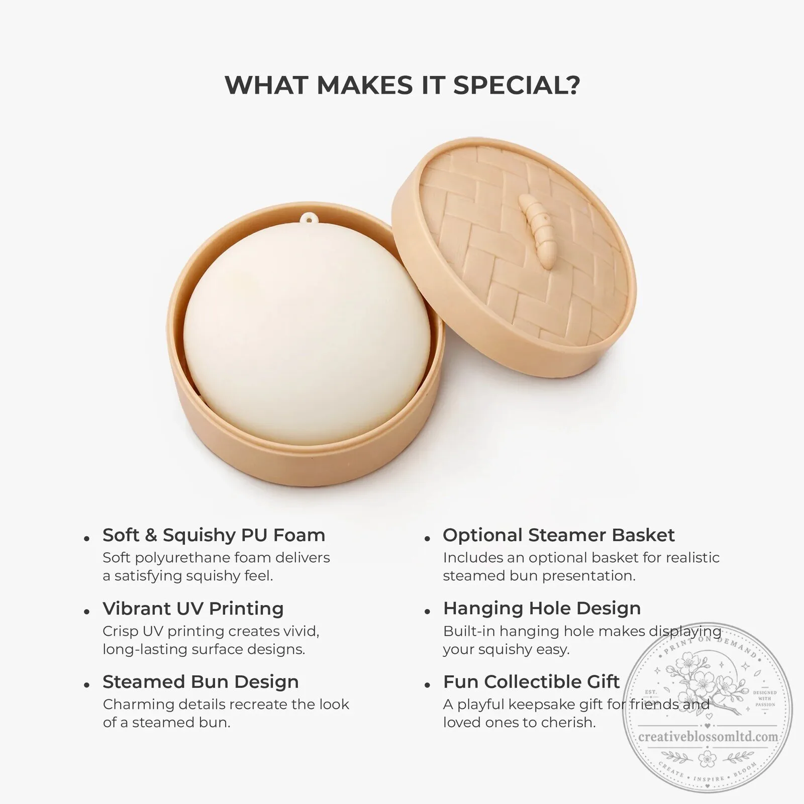 Personalized Steamed Bun Squishy Toy for Kids, Custom Stress Relief Gift 13 Personalized Steamed Bun Squishy Toy for Kids, Custom Stress Relief Gift