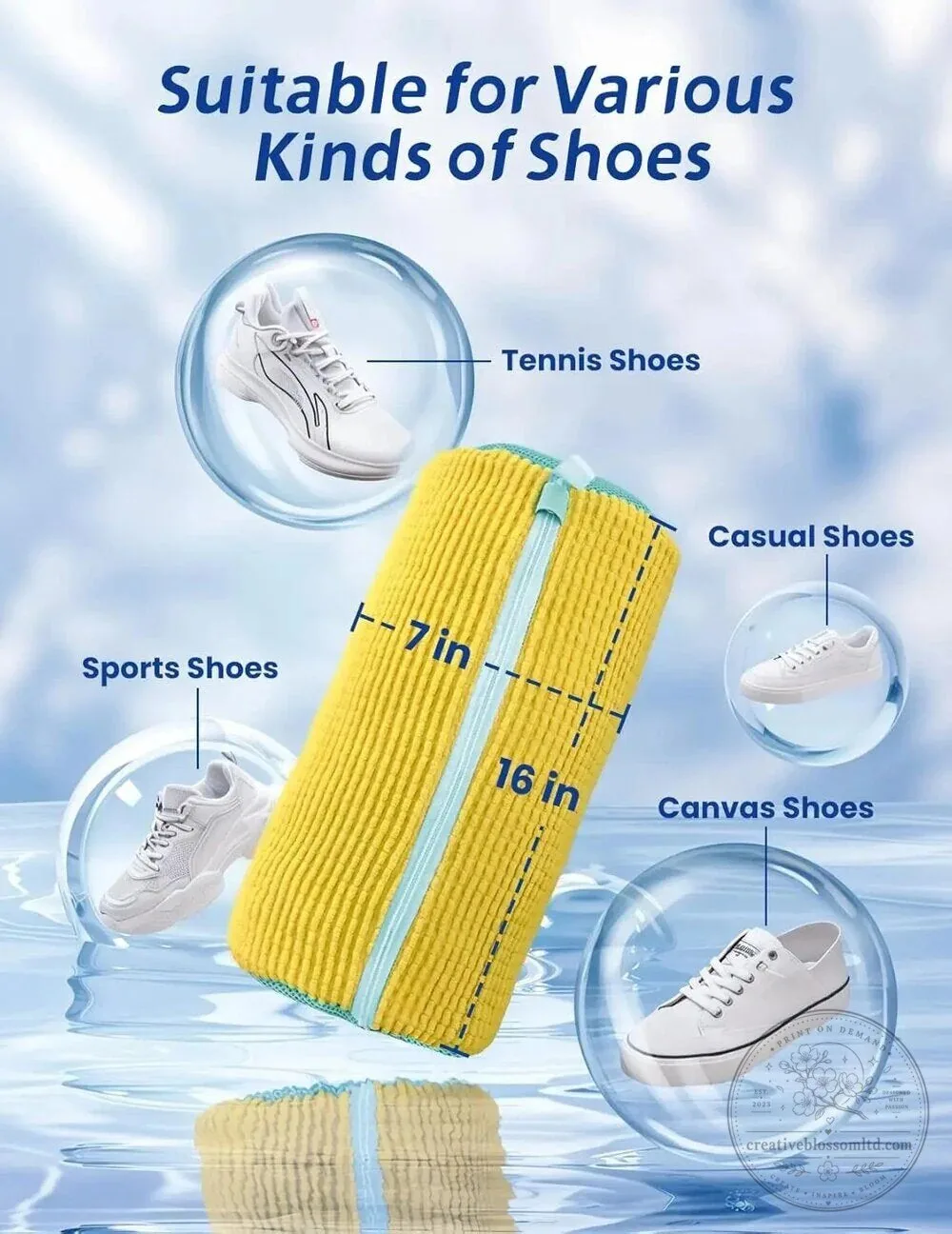 Shoe Washing Bag for Sneakers and Footwear, Machine Washable Laundry Bag 20 Shoe Washing Bag for Sneakers and Footwear, Machine Washable Laundry Bag