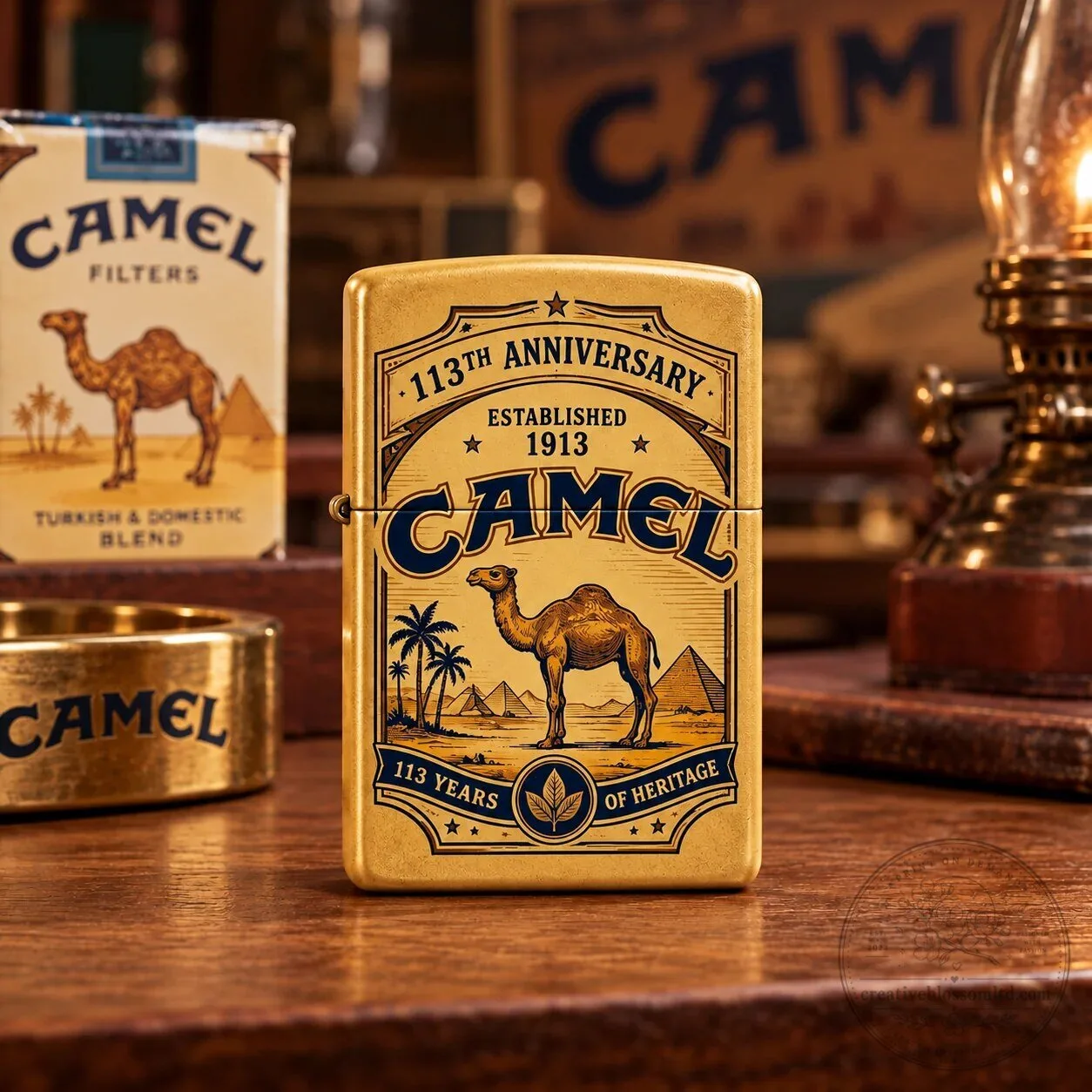Camel Cigarettes 113th Anniversary Established 1913 Gold Zippo Lighter 1 Camel Cigarettes 113th Anniversary Established 1913 Gold Zippo Lighter